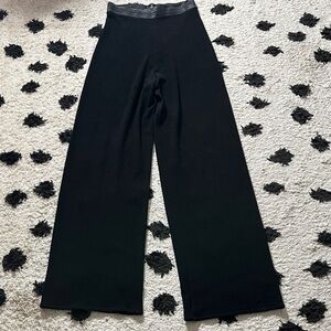 Bekke size medium Elegant Black Wide-Leg Pants